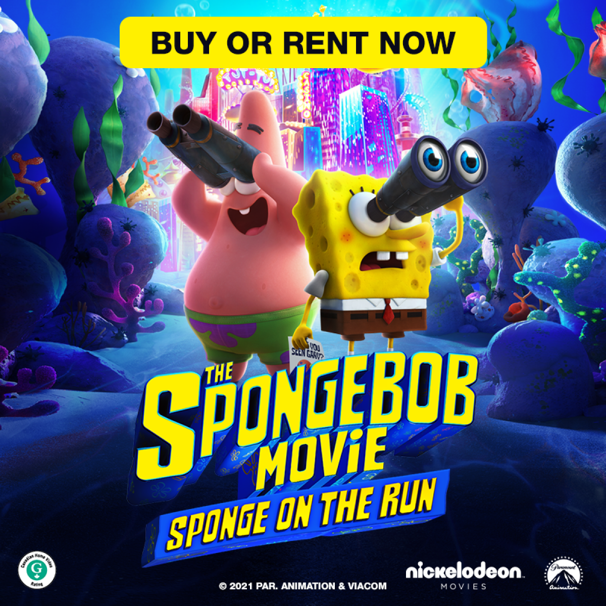 Win a digital copy of THE SPONGEBOB MOVIE: SPONGE ON THE RUN
